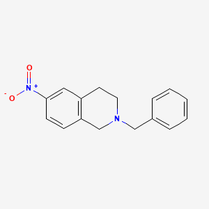 Chemical structure of 2-Benzyl-6-nitro-1,2,3,4-tetrahydroisoquinoline