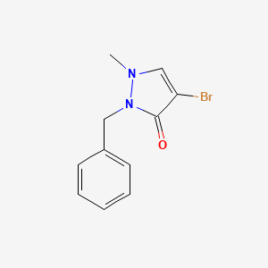 Chemical structure of 2-Benzyl-4-bromo-1-methyl-1H-pyrazol-3(2H)-one