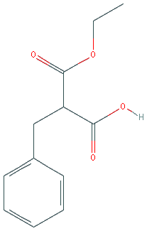 Chemical structure of 2-Benzyl-3-ethoxy-3-oxopropanoic acid