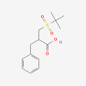 Chemical structure of 2-benzyl-3-(tert-butylsulfonyl)propanoic acid