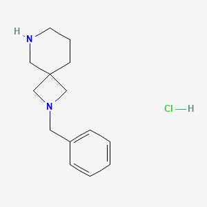 Chemical structure of 2-Benzyl-2,6-diazaspiro[3.5]nonane hydrochloride