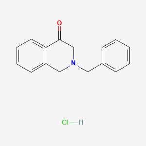 Chemical structure of 2-Benzyl-2,3-dihydroisoquinolin-4(1H)-one hydrochloride