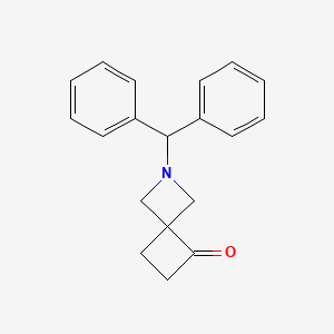 Chemical structure of 2-Benzhydryl-2-azaspiro[3.3]heptan-5-one