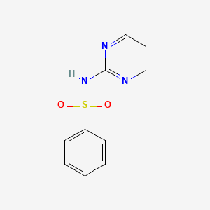 Chemical structure of 2-benzenesulfonamidopyrimidine
