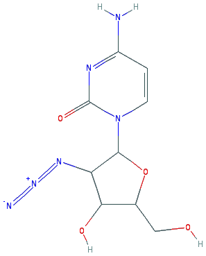 Chemical structure of 2'-Azido-2'-deoxycytidine