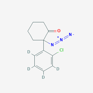 Chemical structure of 2-Azido-2-(6-chlorophenyl)cyclohexanone-d4