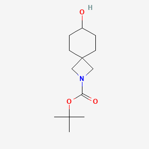 Chemical structure of tert-Butyl 7-hydroxy-2-azaspiro[3.5]nonane-2-carboxylate