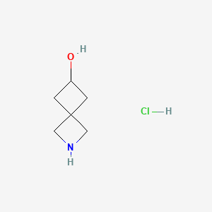Chemical structure of 2-Azaspiro[3.3]heptan-6-ol hydrochloride