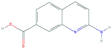 Chemical structure of 2-Aminoquinoline-7-carboxylic acid