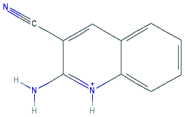 Chemical structure of 2-Aminoquinoline-3-carbonitrile