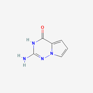 Chemical structure of 2-Aminopyrrolo[2,1-f][1,2,4]triazin-4(3H)-one