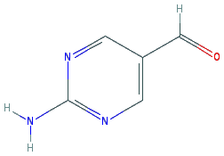 Chemical structure of 2-Aminopyrimidine-5-carbaldehyde hydrate