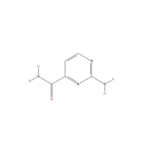 Chemical structure of 2-Aminopyrimidine-4-carboxamide