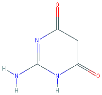 Chemical structure of 2-Aminopyrimidine-4,6-diol