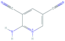 Chemical structure of 2-Aminopyridine-3,5-dicarbonitrile