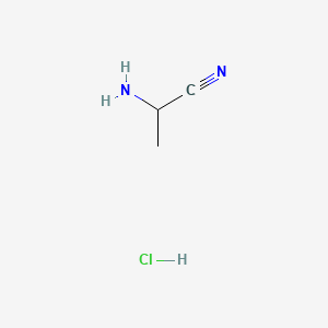 Chemical structure of 2-Aminopropanenitrile hydrochloride