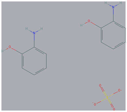 Chemical structure of 2-Aminophenol Hemisulfate Salt