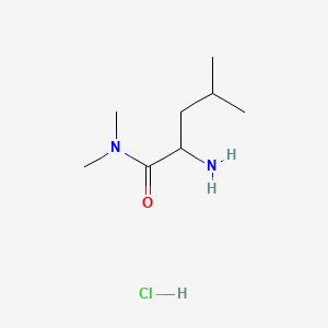 Chemical structure of 2-Amino-N,N,4-trimethylpentanamide hydrochloride