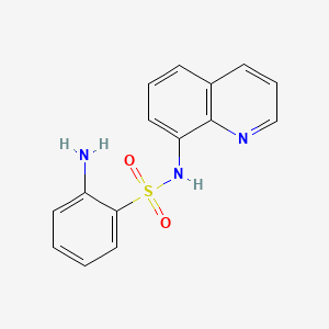 Chemical structure of 2-Amino-N-quinolin-8-yl-benzenesulfonamide