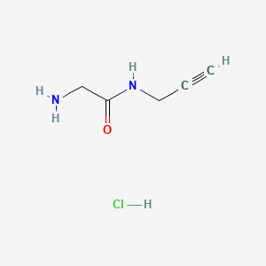 Chemical structure of 2-Amino-N-(prop-2-yn-1-yl)acetamide hydrochloride