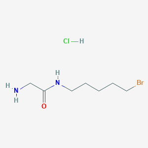 Chemical structure of 2-Amino-N-(5-bromopentyl)acetamide hydrochloride