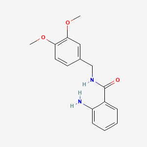 Chemical structure of 2-Amino-N-(3,4-dimethoxybenzyl)benzenecarboxamide