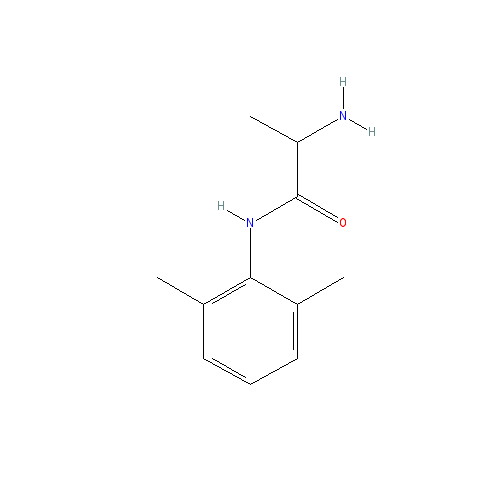 Chemical structure of Tocainide