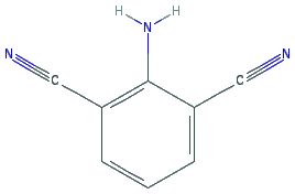 Chemical structure of 2-Aminoisophthalonitrile