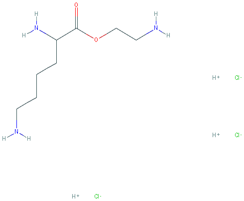 Chemical structure of 2-Aminoethyl lysinate trihydrochloride