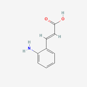 Chemical structure of 2-Aminocinnamic acid