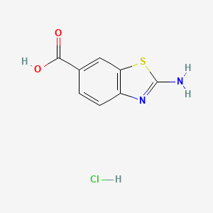 Chemical structure of 2-Aminobenzothiazole-6-carboxylic Acid Hydrochloride