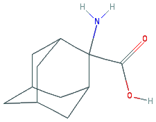 Chemical structure of 2-Aminoadamantane-2-carboxylic acid