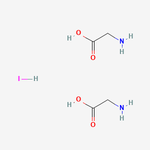 Chemical structure of 2-aminoacetic acid hydroiodide