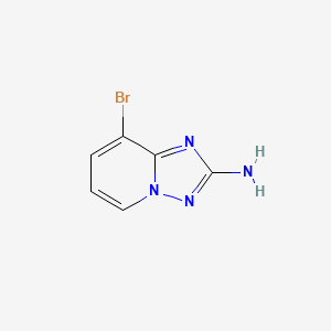 Chemical structure of 2-Amino-8-bromo[1,2,4]triazolo[1,5-a]pyridine