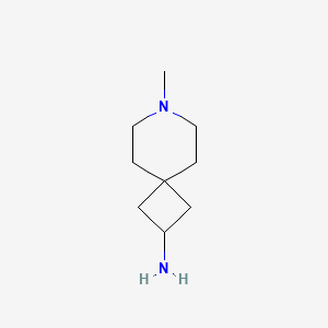 Chemical structure of 7-Methyl-7-azaspiro[3.5]nonan-2-amine