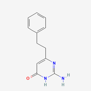 Chemical structure of 2-Amino-6-phenethylpyrimidin-4(3H)-one