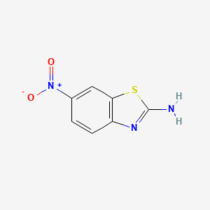 Chemical structure of 2-Amino-6-nitrobenzothiazole