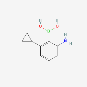 Chemical structure of 2-Amino-6-cyclopropylphenylboronic acid
