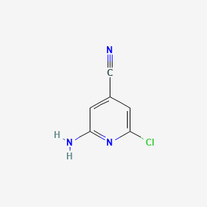 Chemical structure of 2-Amino-6-chloroisonicotinonitrile