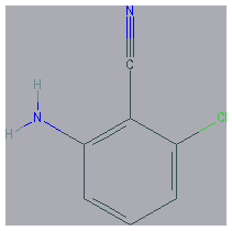 Chemical structure of 2-Amino-6-Chlorobenzonitrile