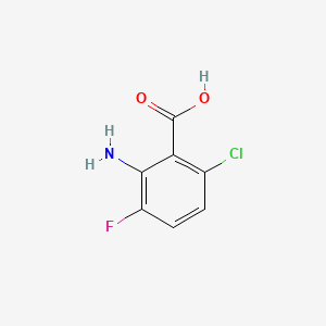 Chemical structure of 2-Amino-6-chloro-3-fluorobenzoic acid