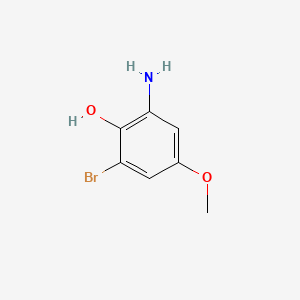 Chemical structure of 2-Amino-6-bromo-4-methoxyphenol