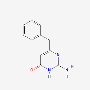 Chemical structure of 2-amino-6-benzylpyrimidin-4(1H)-one