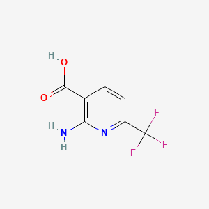 Chemical structure of 2-amino-6-(Trifluoromethyl)nicotinic acid