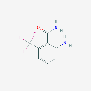 Chemical structure of 2-Amino-6-(trifluoromethyl)benzamide