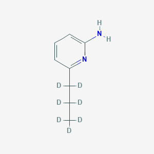 Chemical structure of 2-Amino-6-(n-propyl-d7)pyridine