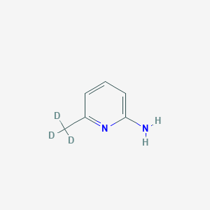 Chemical structure of 2-Amino-6-(methyl-d3)-pyridine