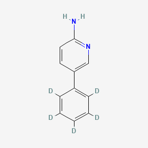 Chemical structure of 2-Amino-5-phenylpyridine-d5