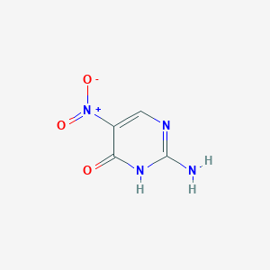 Chemical structure of 2-Amino-5-nitropyrimidin-4(1H)-one