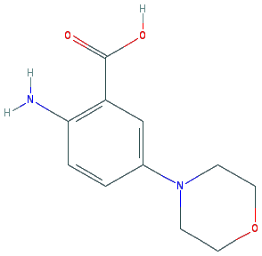 Chemical structure of 2-Amino-5-morpholinobenzoic Acid